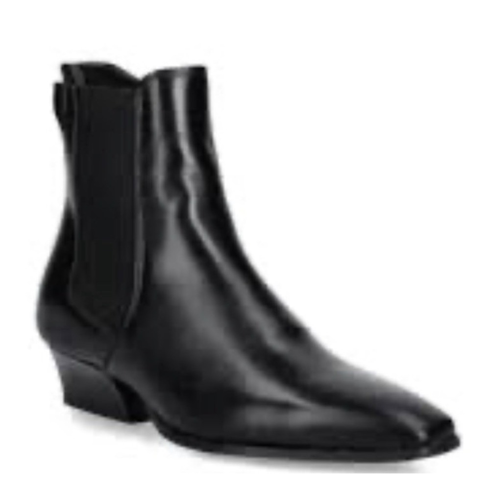 Lauren Ralph Lauren Harpher Leather Boots Black Size 6.5